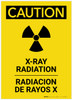 Caution: XRay Radiation Bilingual Spanish Portrait - Label