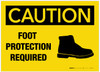 Caution: Foot Protection Required - Label Caution: Foot Protection Required - Label