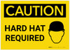 Caution: Hard Hat Required - Label Caution: Hard Hat Required - Label