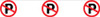 Traffic: No Parking Symbols - Inline Printed Floor Marking Tape