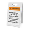 Warning: Arc Flash Shock Hazard - PPE Required Spanish - A-Frame Sign