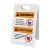 Warning: Do Not Place Biohazardous Materials in Waste Receptacle Bilingual Spanish - A-Frame Sign Warning: Do Not Place Biohazardous Materials in Waste Receptacle Bilingual Spanish - A-Frame Sign
