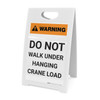 Warning: Do Not Walk Under Hanging Crane Load - A-Frame Sign Warning: Do Not Walk Under Hanging Crane Load - A-Frame Sign