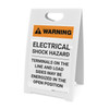 Warning: Electrical Shock Hazard - Energize Line and Load Sides - A-Frame Sign Warning: Electrical Shock Hazard - Energize Line and Load Sides - A-Frame Sign