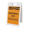 Warning: Emergency Exit - Do Not Block - A-Frame Sign