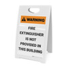 Warning: Fire Extinguisher Is Not Provided in This Building - A-Frame Sign