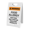 Warning: Food Allergy - Food May Contain Shellfish Products - A-Frame Sign Warning: Food Allergy - Food May Contain Shellfish Products - A-Frame Sign