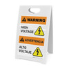 Warning: High Voltage - Bilingual Spanish - A-Frame Sign Warning: High Voltage - Bilingual Spanish - A-Frame Sign