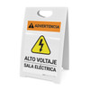 Warning: High Voltage - Electrical Room Spanish Landscape - A-Frame Sign Warning: High Voltage - Electrical Room Spanish Landscape - A-Frame Sign