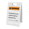 Warning: Permission To Use Scaffold - A-Frame Sign Warning: Permission To Use Scaffold - A-Frame Sign
