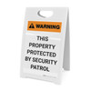 Warning: This Property Protected By Security Patrol - A-Frame Sign Warning: This Property Protected By Security Patrol - A-Frame Sign