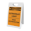 Warning: Ultraviolet Light - Wear Eye Protection - A-Frame Sign Warning: Ultraviolet Light - Wear Eye Protection - A-Frame Sign