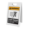Warning: Crush Hazard Gate Closes Automatically ANSI - A-Frame Sign Warning: Crush Hazard Gate Closes Automatically ANSI - A-Frame Sign