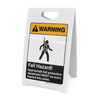 Warning: Fall Hazard - PPE Must be Worn Beyond This Point ANSI - A-Frame Sign