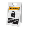 Warning: Gate Must Be Closed Before Operating Compactor ANSI - A-Frame Sign Warning: Gate Must Be Closed Before Operating Compactor ANSI - A-Frame Sign