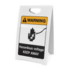 Warning: Hazardous Voltage - Keep Away ANSI - A-Frame Sign