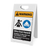 Warning: Silica Dust Hazard - Inhalation Can Cause Illness ANSI - A-Frame Sign
