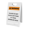 Warning: Please Do Not Stack 18" From Sprinkler Head - A-Frame Sign