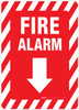 Fire Alarm Arrow Down - Label
