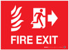 Fire Exit With Pictograms - Label