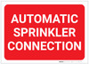 Automatic Sprinkler Connection - Label