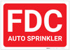 FDC Auto Sprinkler Red Landscape - Label