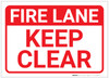Fire Lane Keep Clear Landscape - Label Fire Lane Keep Clear Landscape - Label