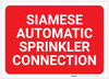 Siamese Automatic Sprinkler Connection Red Landscape - Label