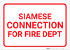 Siamese Connection For Fire Dept Landscape - Label Siamese Connection For Fire Dept Landscape - Label