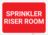 Sprinkler Riser Room Red Landscape - Label