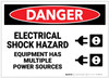 Danger: Electrical Shock Hazard - Equipment has Multiple Power Sources with Graphic - Label