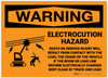 Warning: Electrocution Hazard - Death/Serious Injury Will Result from Contact - Label