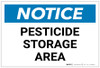 Notice: Pesticide Storage Area - Label