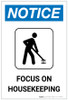 Notice: Focus On Housekeeping with Icon Portrait - Label