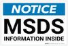 Notice: MSDS Information Inside - Label