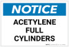 Notice: Acetylene Full Cylinders - Label