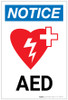 Notice: AED Portrait with Icon - Label Notice: AED Portrait with Icon - Label