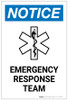 Notice: Emergency Response Team - Label