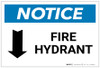Notice: Fire Hydrant with Arrow Down - Label