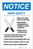 Notice: Knife Safety - Label Notice: Knife Safety - Label