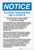 Notice: The Visitor Responsibilities Sign - Label