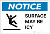 Notice: Surface May Be Icy with Icon Landscape - Label