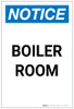 Notice: Boiler room Portrait - Label Notice: Boiler room Portrait - Label
