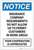 Notice: Insurance Company Requirements Portrait - Label Notice: Insurance Company Requirements Portrait - Label