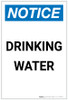 Notice: Drinking Water Portrait - Label