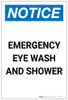 Notice: Emergency Eye Wash and Shower Portrait - Label Notice: Emergency Eye Wash and Shower Portrait - Label