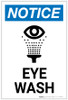Notice: Eye Wash with Icon Portrait - Label