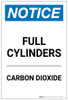 Notice: Full Cylinders Carbon Dioxide Portrait - Label Notice: Full Cylinders Carbon Dioxide Portrait - Label