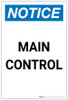 Notice: Main Control Portrait - Label