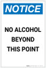 Notice: No Alcohol Beyond This Point Portrait - Label